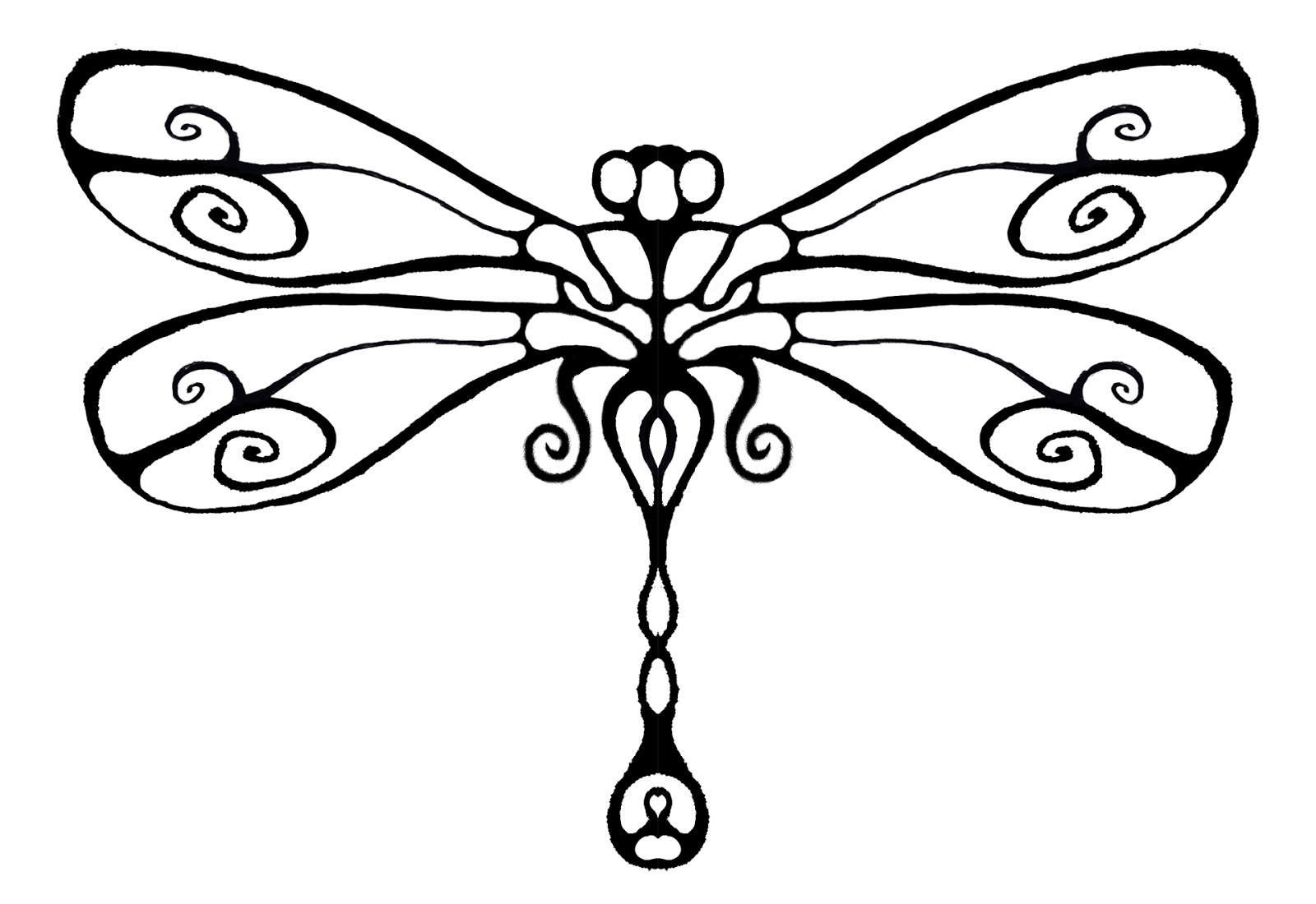 着色页: 蜻蜓 (动物) #9902 - 免费可打印着色页