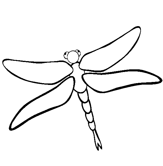 着色页: 蜻蜓 (动物) #9906 - 免费可打印着色页