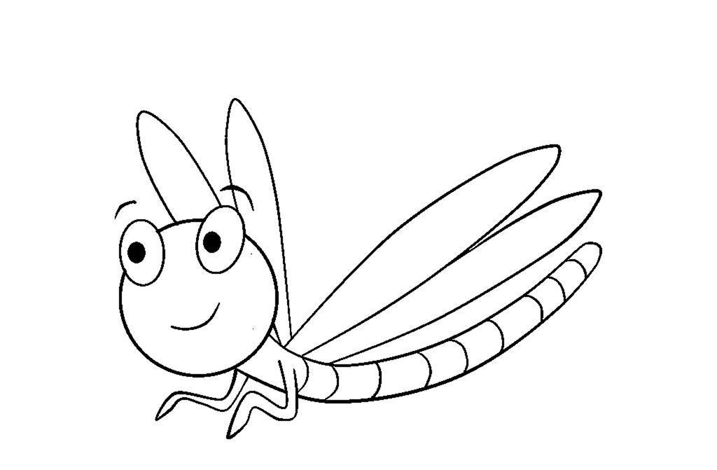 着色页: 蜻蜓 (动物) #9910 - 免费可打印着色页
