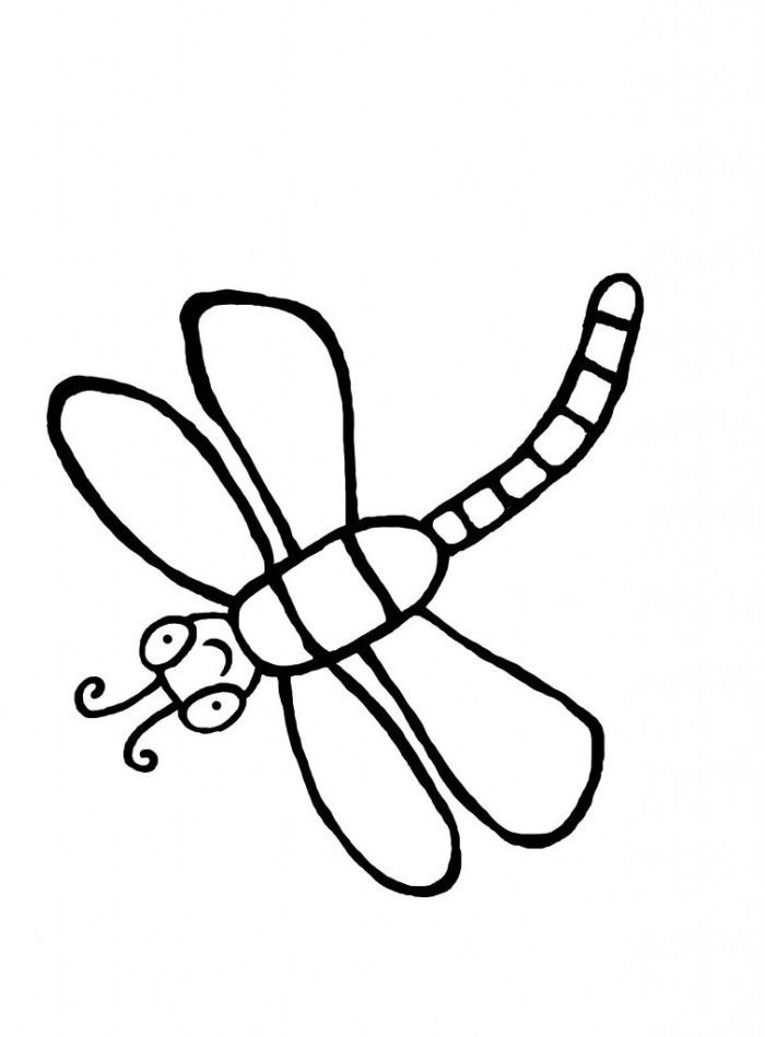 着色页: 蜻蜓 (动物) #9954 - 免费可打印着色页