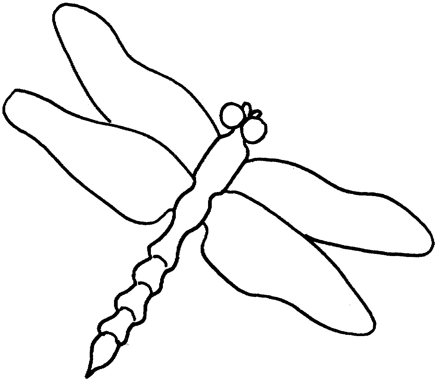着色页: 蜻蜓 (动物) #9958 - 免费可打印着色页