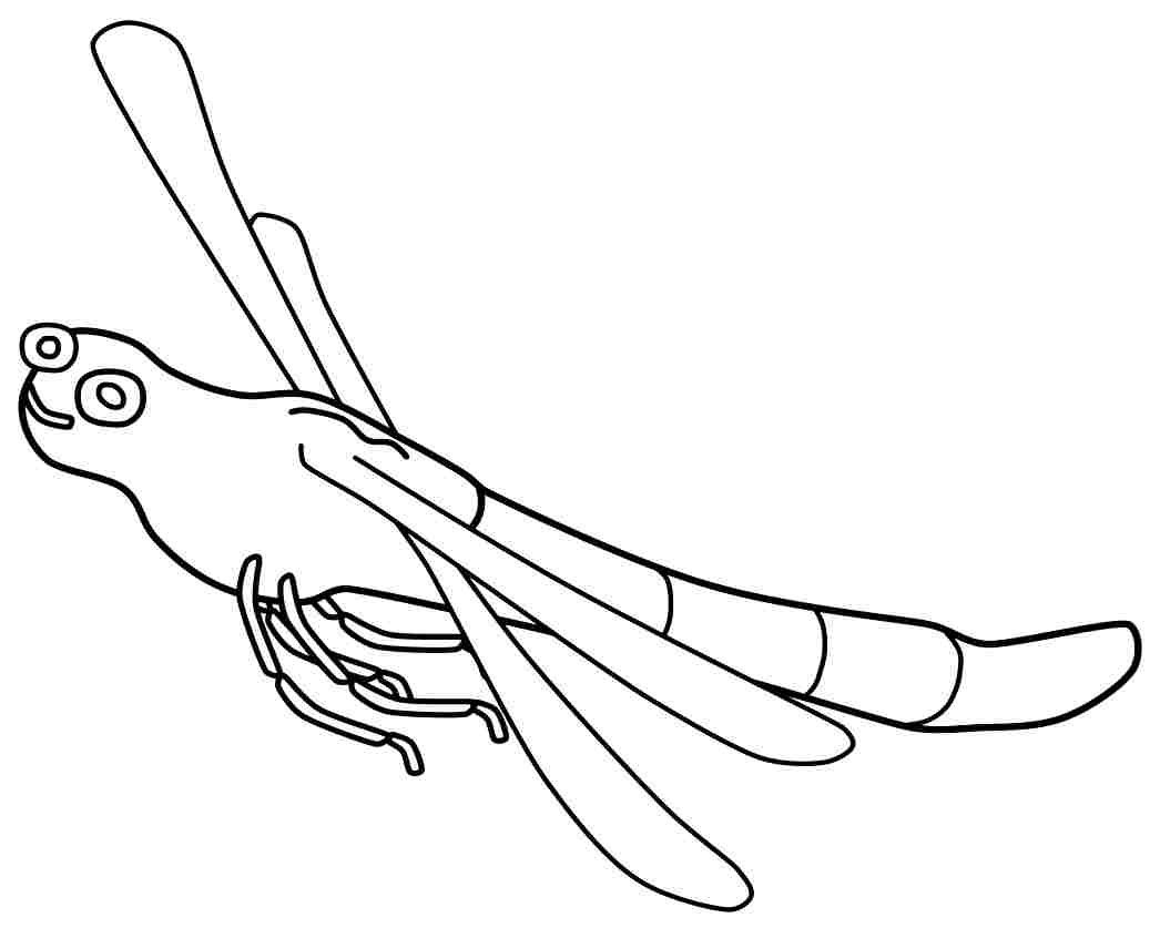 着色页: 蜻蜓 (动物) #9961 - 免费可打印着色页