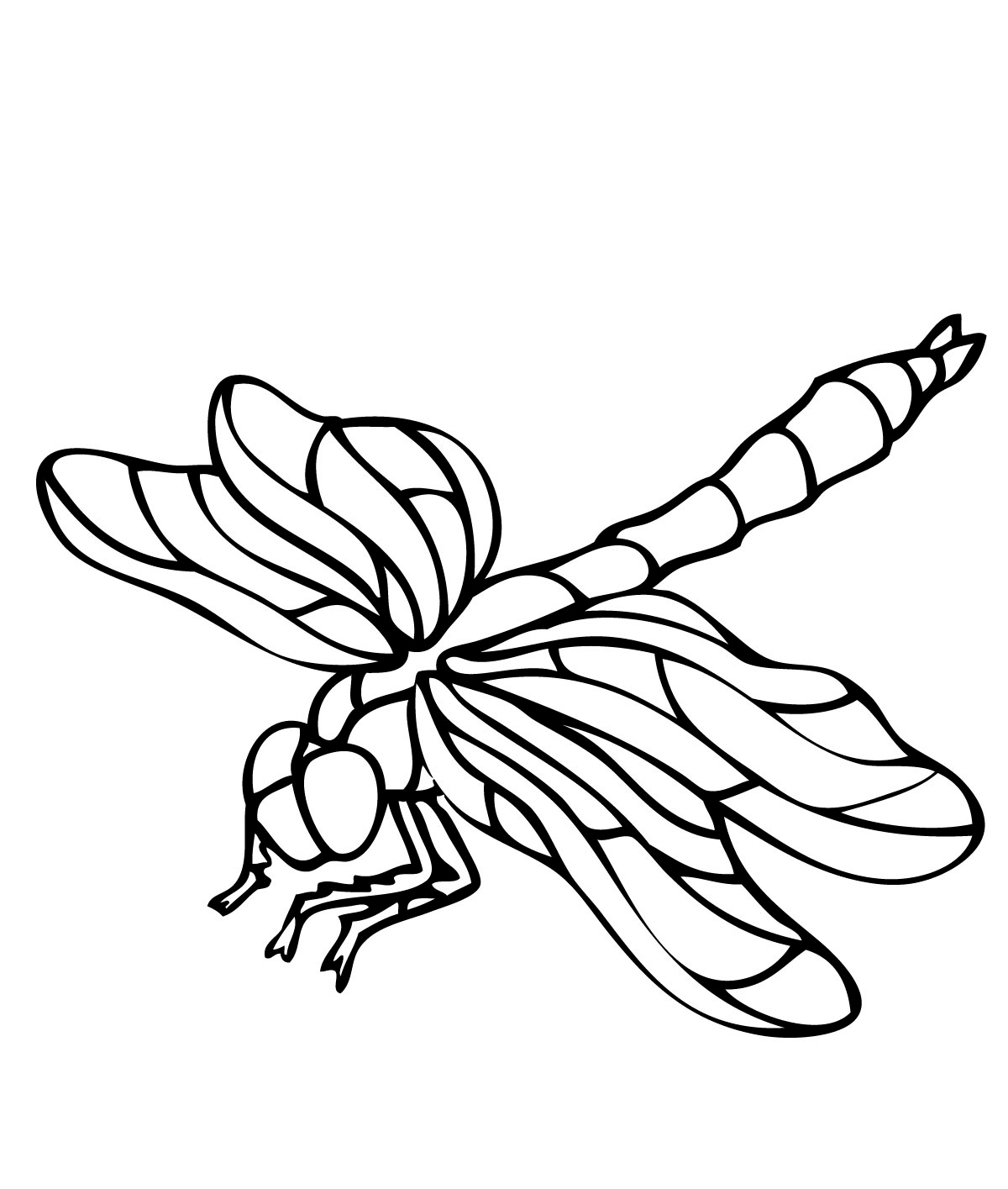 着色页: 蜻蜓 (动物) #9974 - 免费可打印着色页