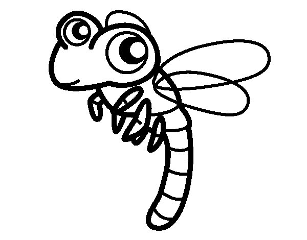 着色页: 蜻蜓 (动物) #9999 - 免费可打印着色页