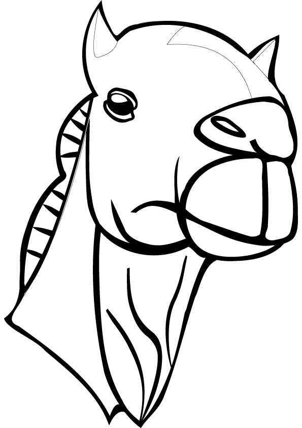 着色页: 单峰骆驼 (动物) #6015 - 免费可打印着色页