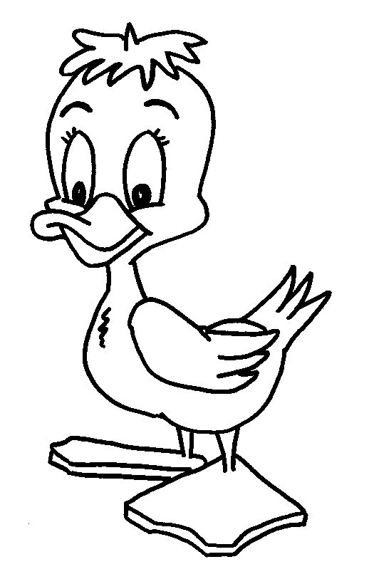着色页: 鸭子 (动物) #1444 - 免费可打印着色页