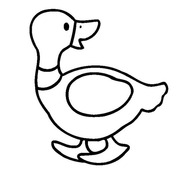 着色页: 鸭子 (动物) #1447 - 免费可打印着色页
