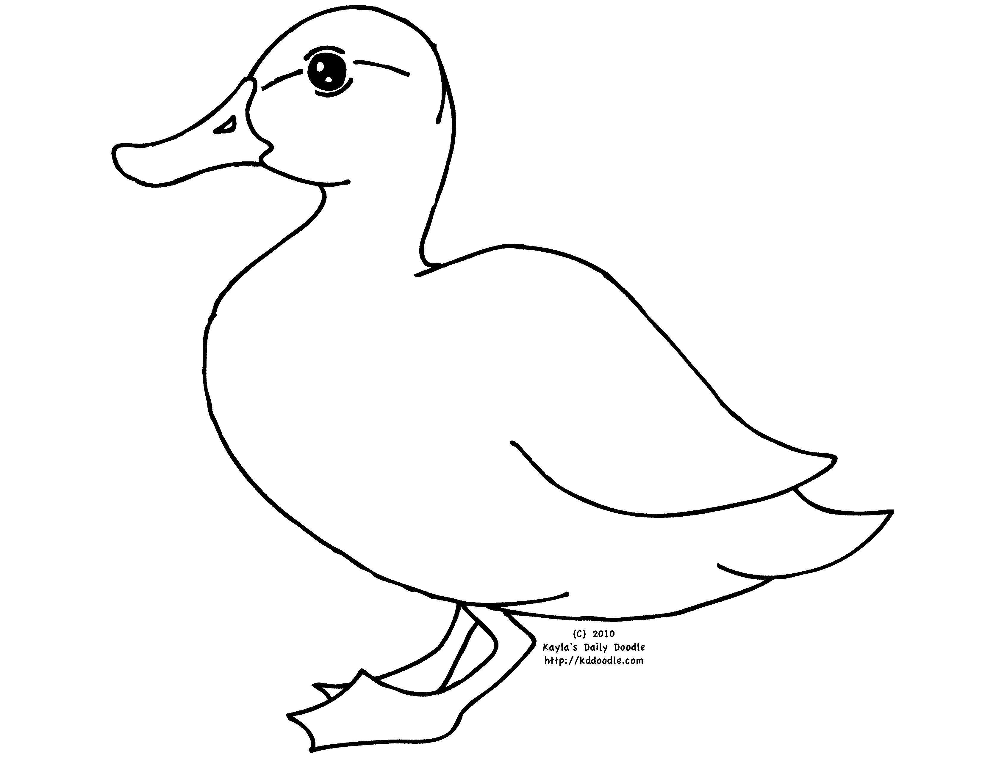 着色页: 鸭子 (动物) #1455 - 免费可打印着色页