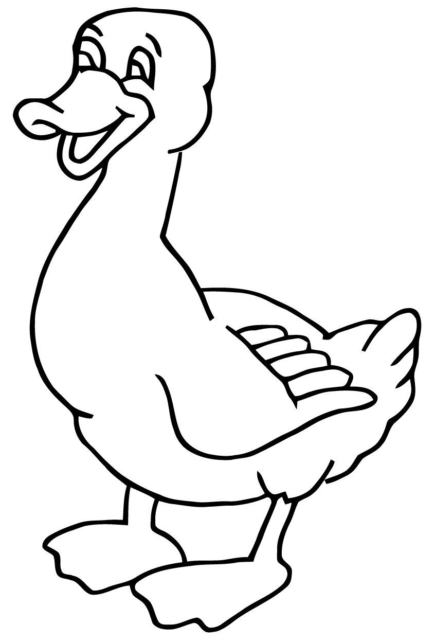 着色页: 鸭子 (动物) #1463 - 免费可打印着色页