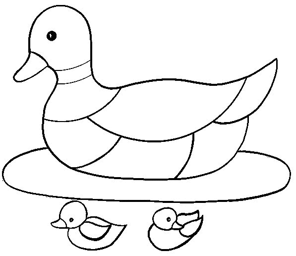 着色页: 鸭子 (动物) #1477 - 免费可打印着色页