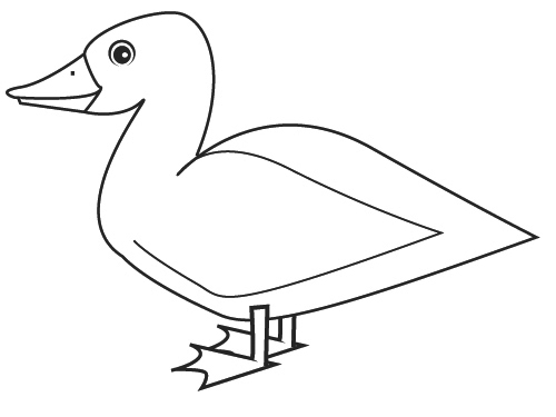 着色页: 鸭子 (动物) #1492 - 免费可打印着色页
