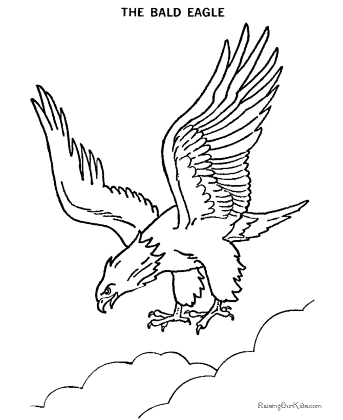 着色页: 鹰 (动物) #293 - 免费可打印着色页
