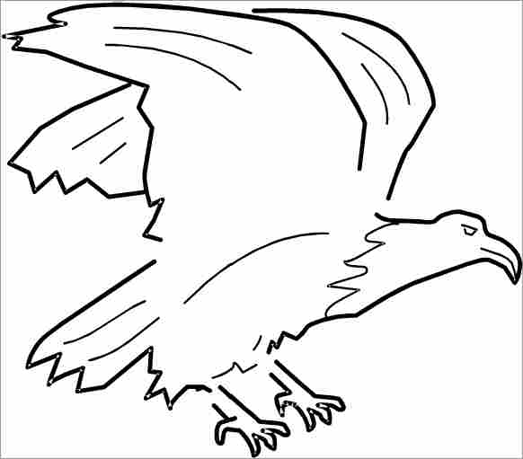 着色页: 鹰 (动物) #317 - 免费可打印着色页