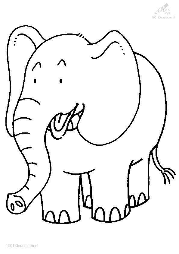 着色页: 大象 (动物) #6305 - 免费可打印着色页