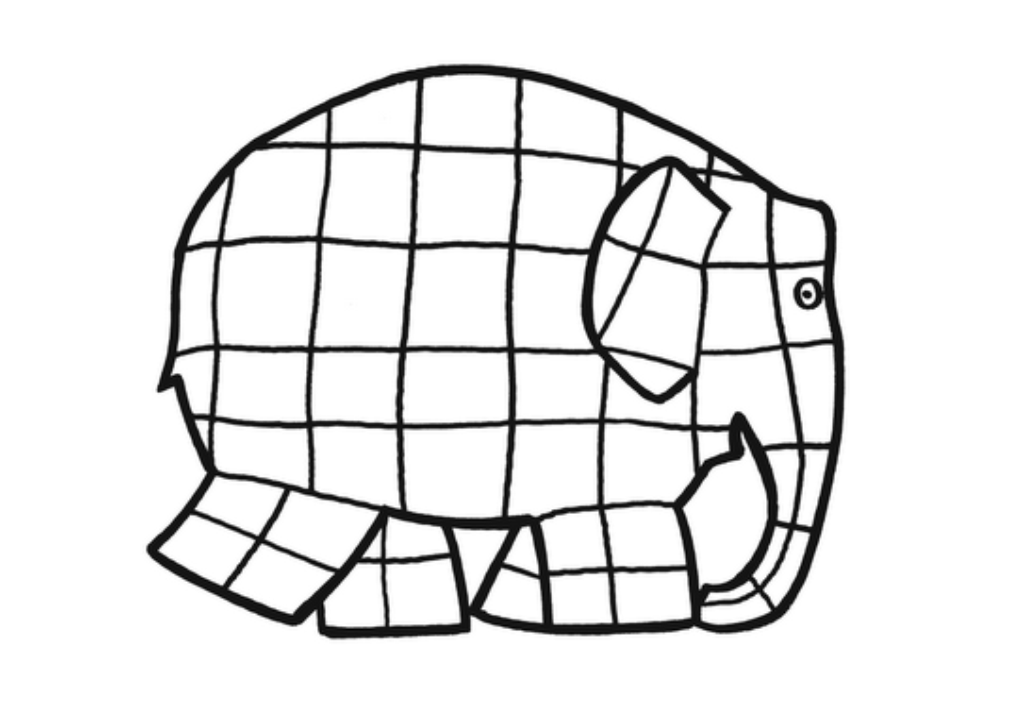 着色页: 大象 (动物) #6315 - 免费可打印着色页