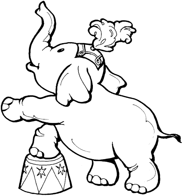 着色页: 大象 (动物) #6328 - 免费可打印着色页