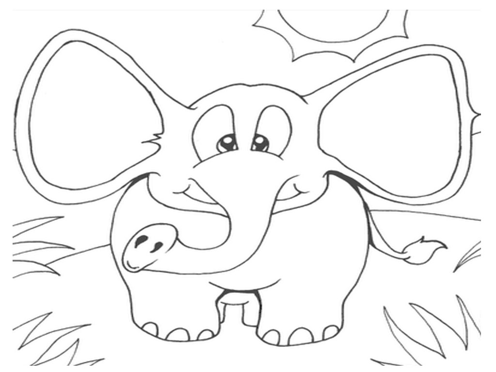 着色页: 大象 (动物) #6330 - 免费可打印着色页