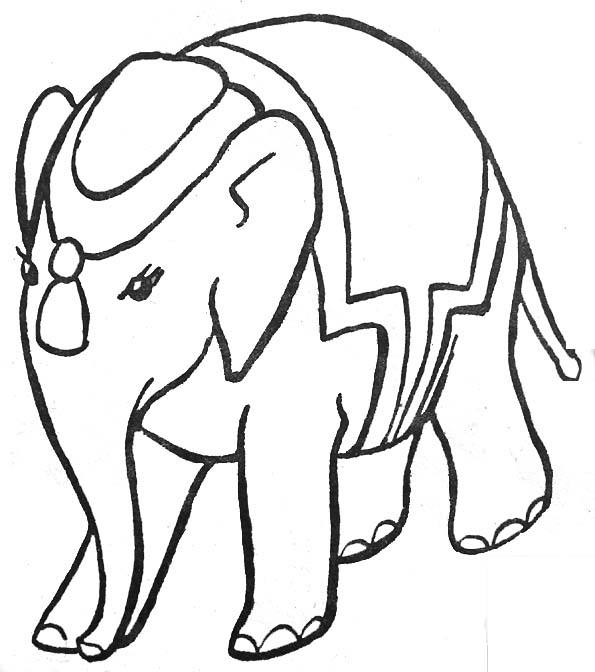 着色页: 大象 (动物) #6338 - 免费可打印着色页