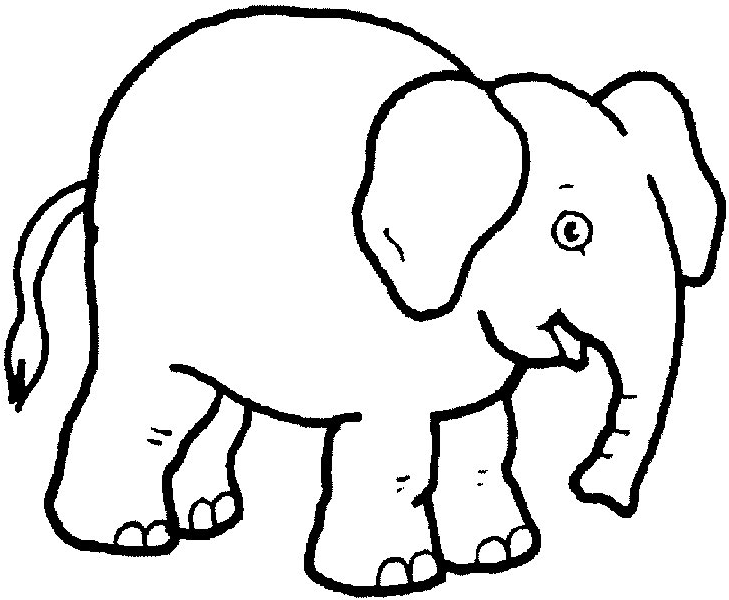 着色页: 大象 (动物) #6346 - 免费可打印着色页