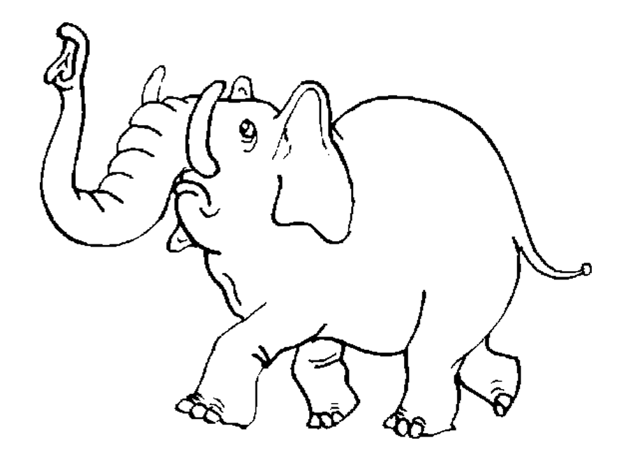 着色页: 大象 (动物) #6356 - 免费可打印着色页