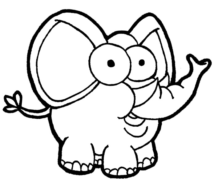 着色页: 大象 (动物) #6372 - 免费可打印着色页
