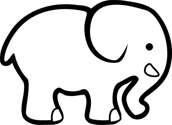 着色页: 大象 (动物) #6408 - 免费可打印着色页