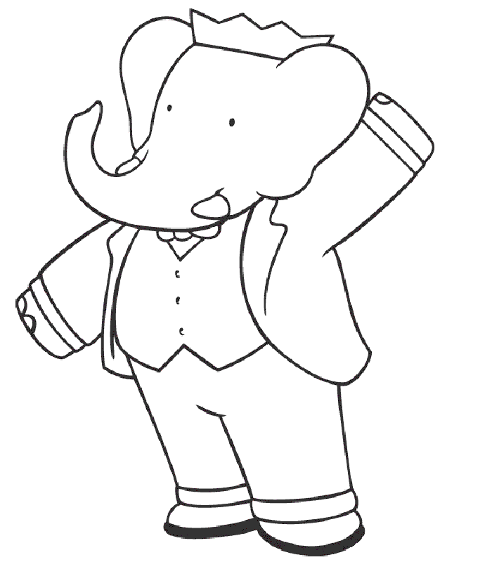 着色页: 大象 (动物) #6438 - 免费可打印着色页