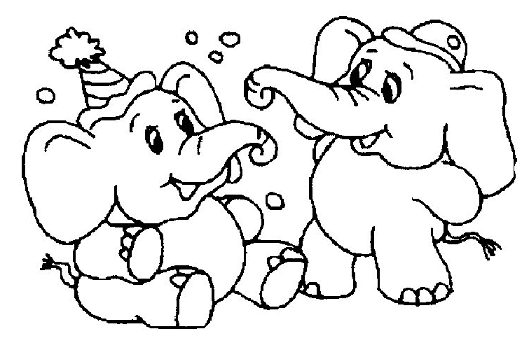 着色页: 大象 (动物) #6463 - 免费可打印着色页