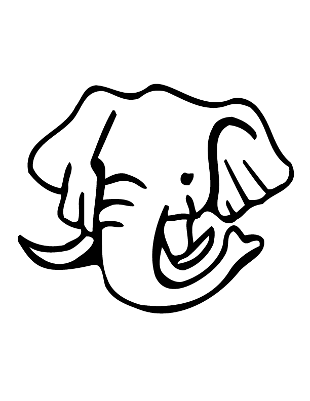 着色页: 大象 (动物) #6468 - 免费可打印着色页