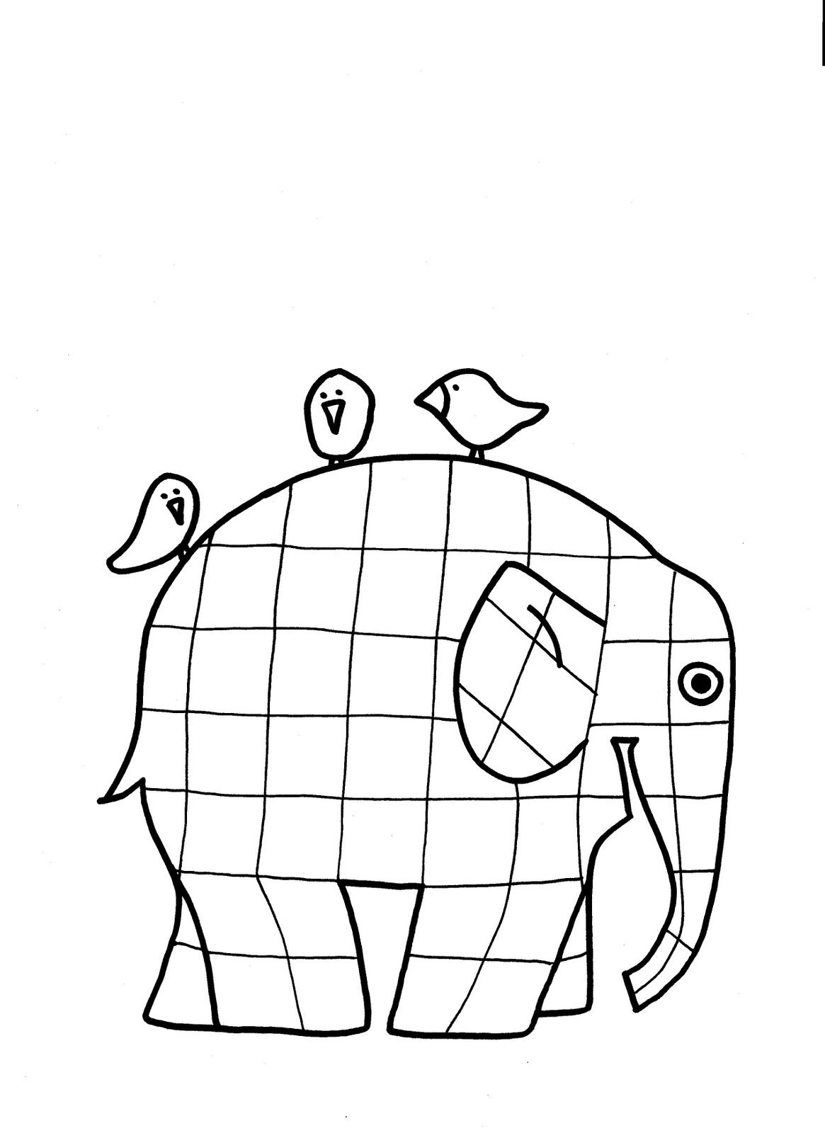 着色页: 大象 (动物) #6471 - 免费可打印着色页