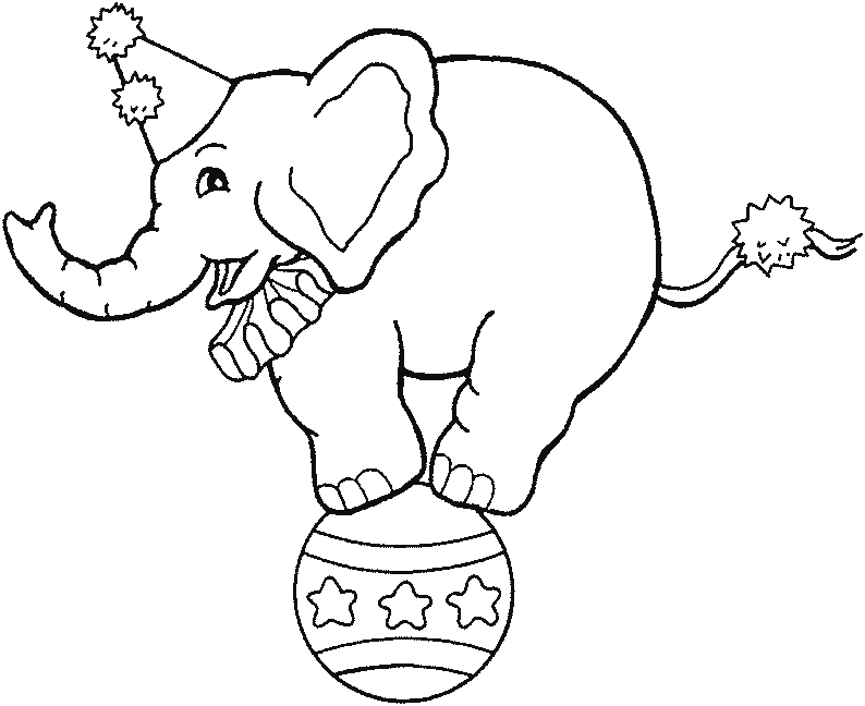 着色页: 大象 (动物) #6481 - 免费可打印着色页
