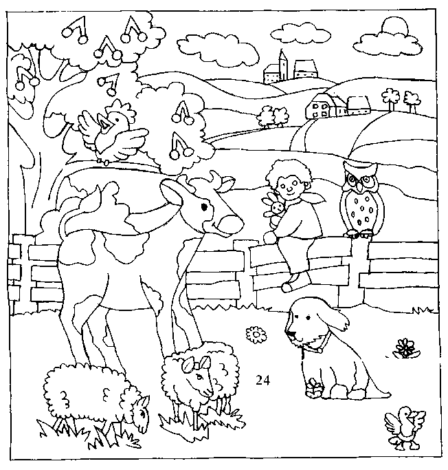 着色页: 农场动物 (动物) #21384 - 免费可打印着色页