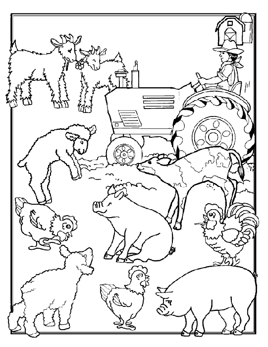 着色页: 农场动物 (动物) #21387 - 免费可打印着色页