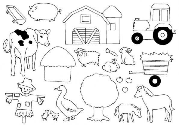 着色页: 农场动物 (动物) #21388 - 免费可打印着色页