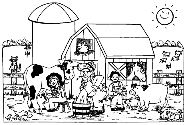 着色页: 农场动物 (动物) #21394 - 免费可打印着色页