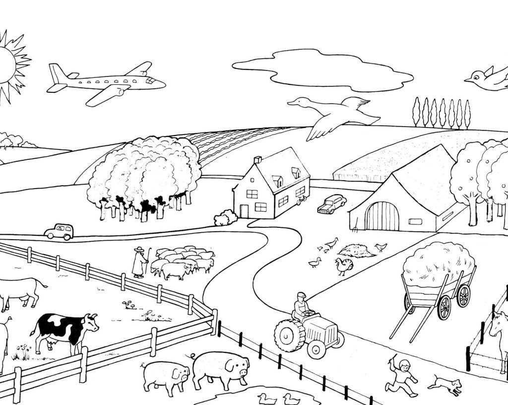 着色页: 农场动物 (动物) #21401 - 免费可打印着色页