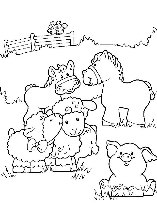 着色页: 农场动物 (动物) #21403 - 免费可打印着色页