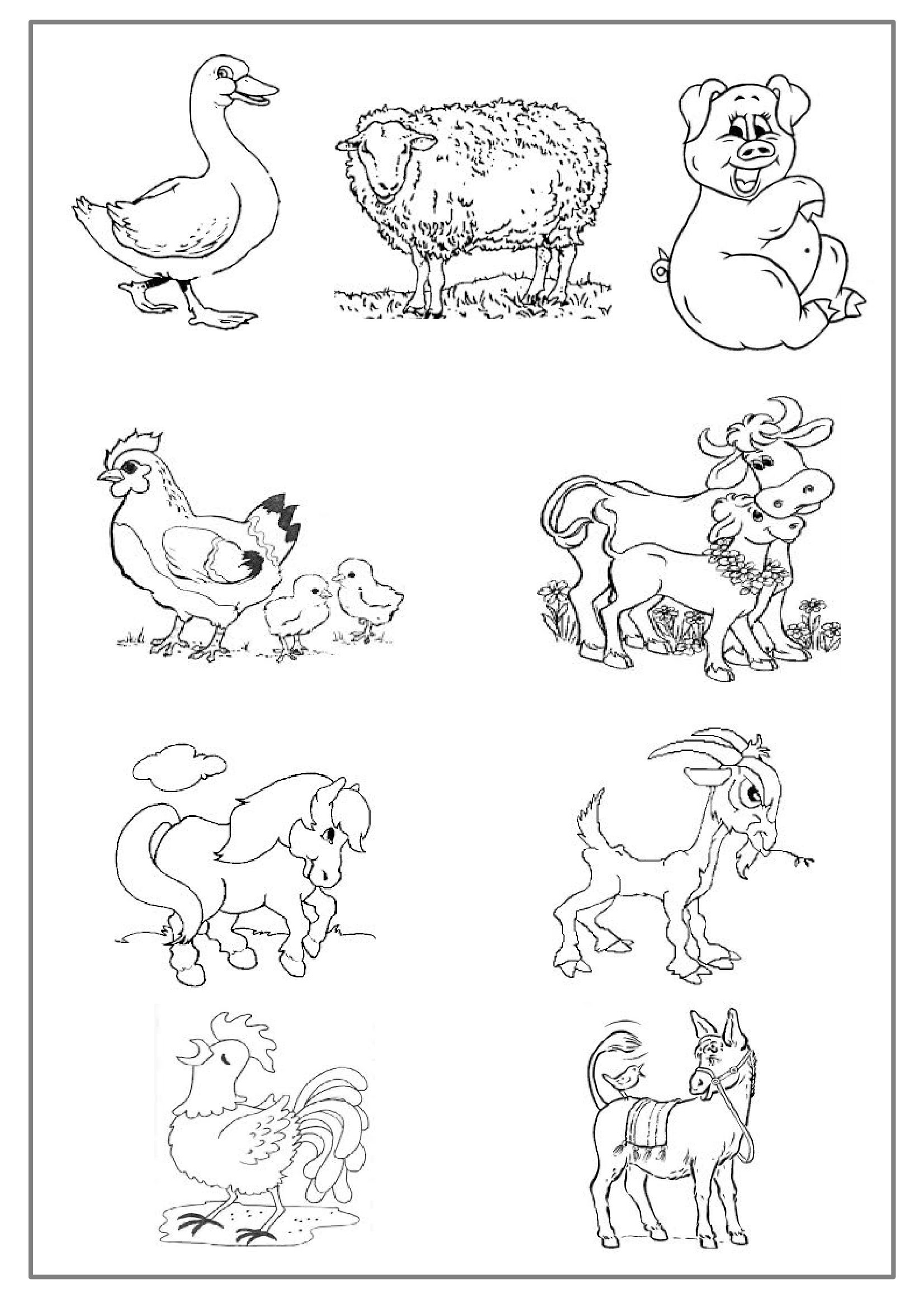 着色页: 农场动物 (动物) #21424 - 免费可打印着色页