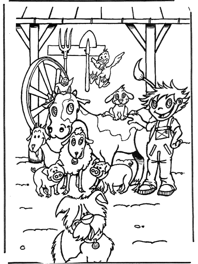 着色页: 农场动物 (动物) #21446 - 免费可打印着色页