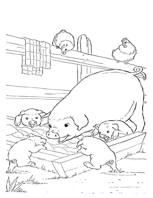 着色页: 农场动物 (动物) #21510 - 免费可打印着色页
