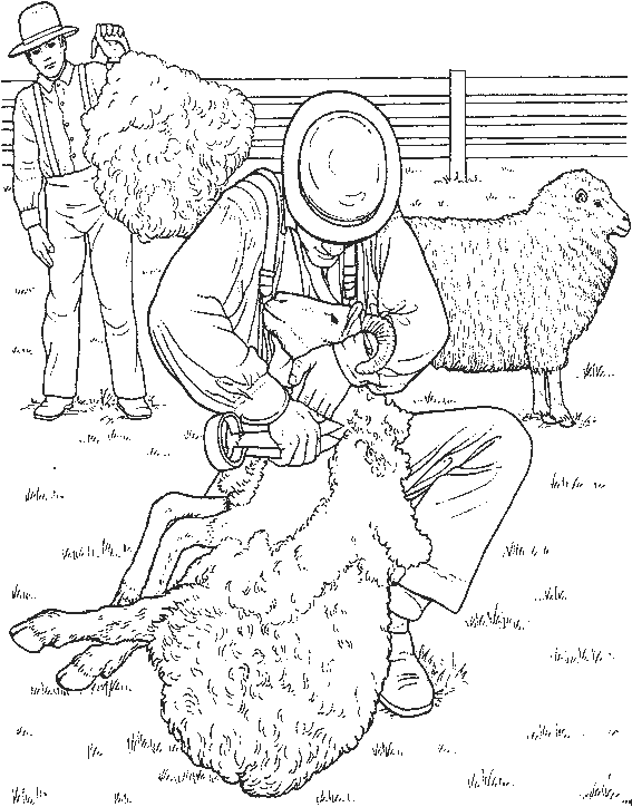 着色页: 农场动物 (动物) #21602 - 免费可打印着色页
