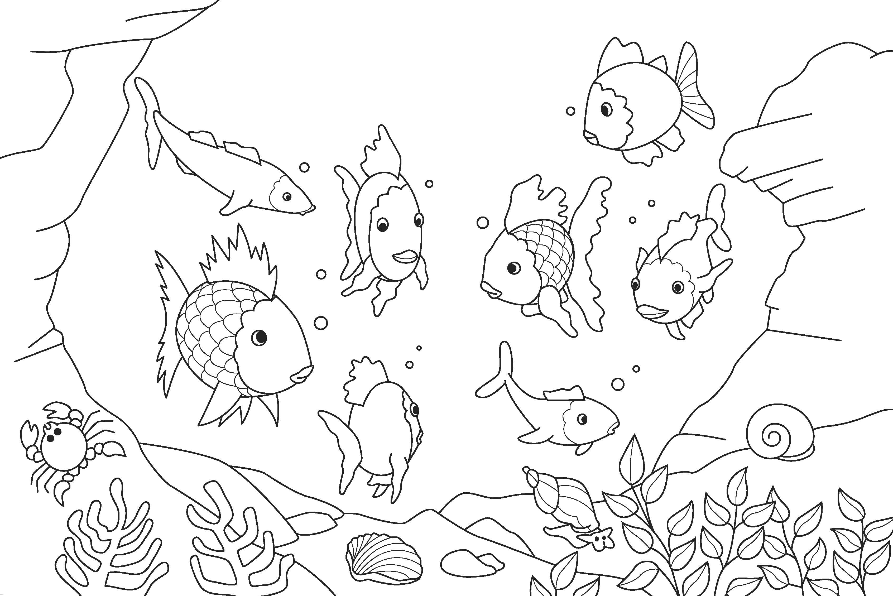 着色页: 鱼 (动物) #17026 - 免费可打印着色页