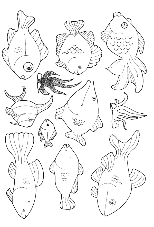 着色页: 鱼 (动物) #17029 - 免费可打印着色页