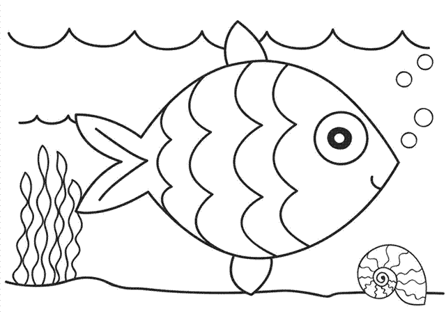 着色页: 鱼 (动物) #17032 - 免费可打印着色页