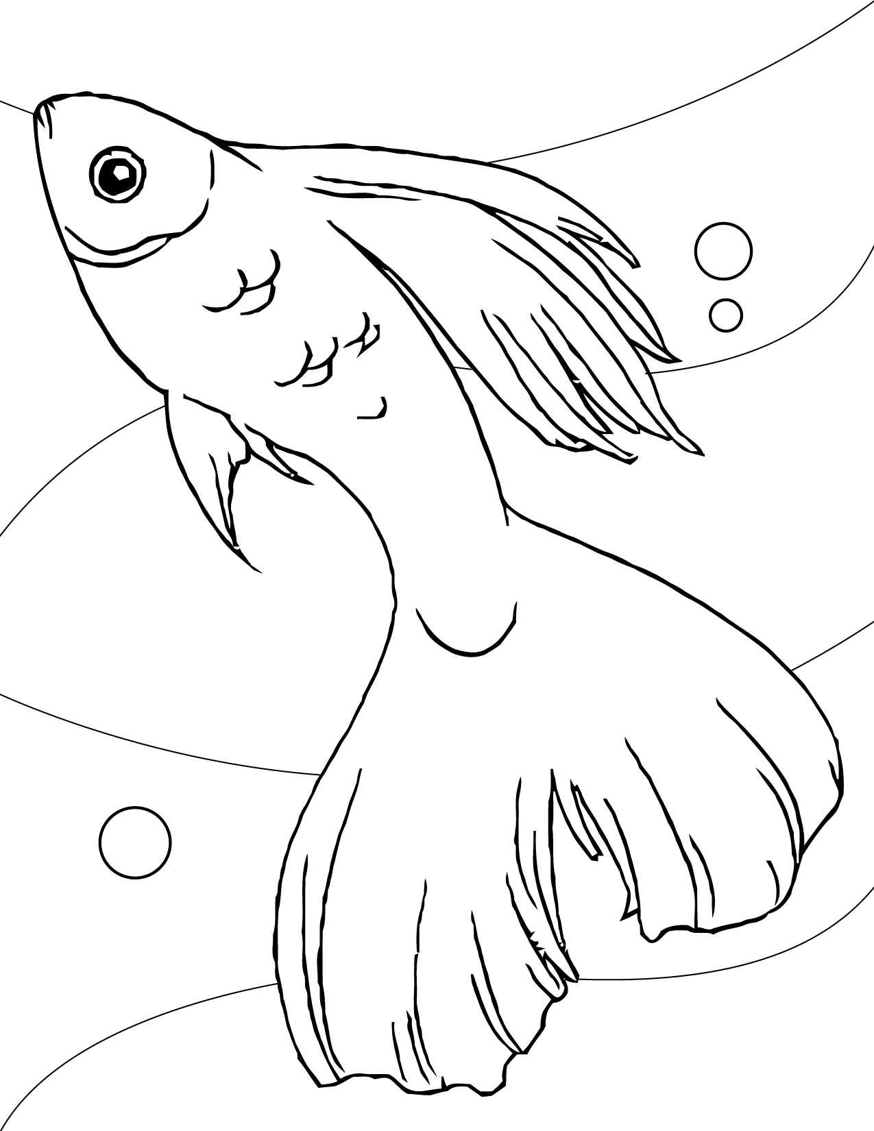 着色页: 鱼 (动物) #17043 - 免费可打印着色页