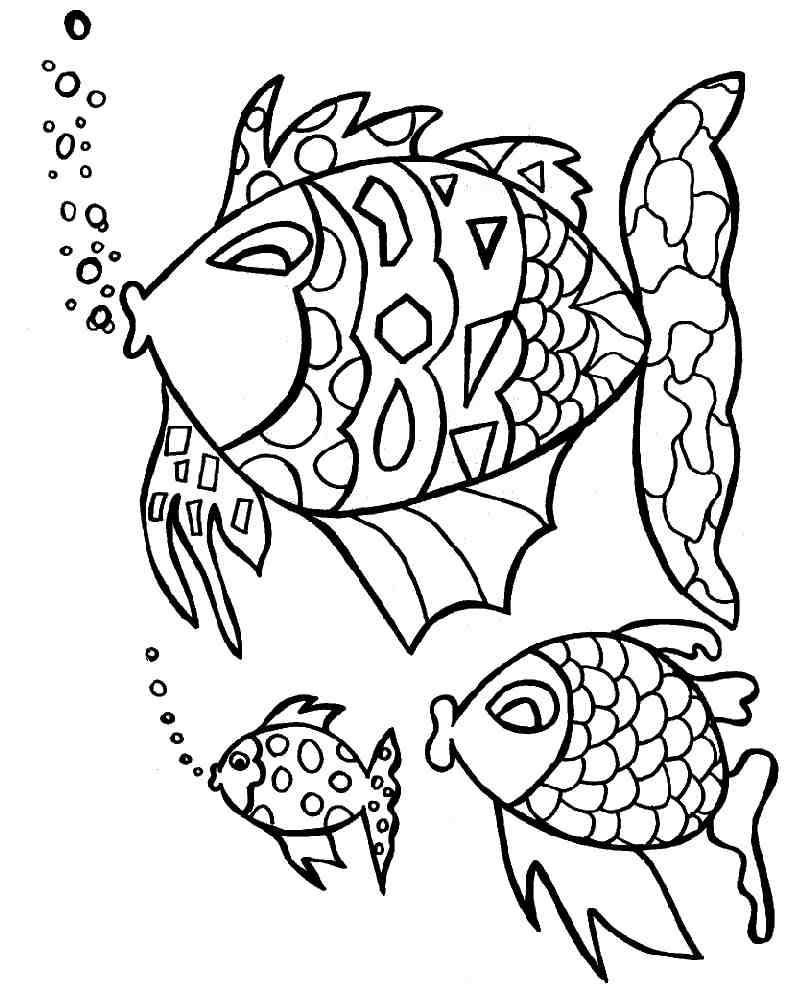 着色页: 鱼 (动物) #17077 - 免费可打印着色页
