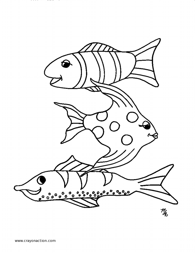 着色页: 鱼 (动物) #17111 - 免费可打印着色页
