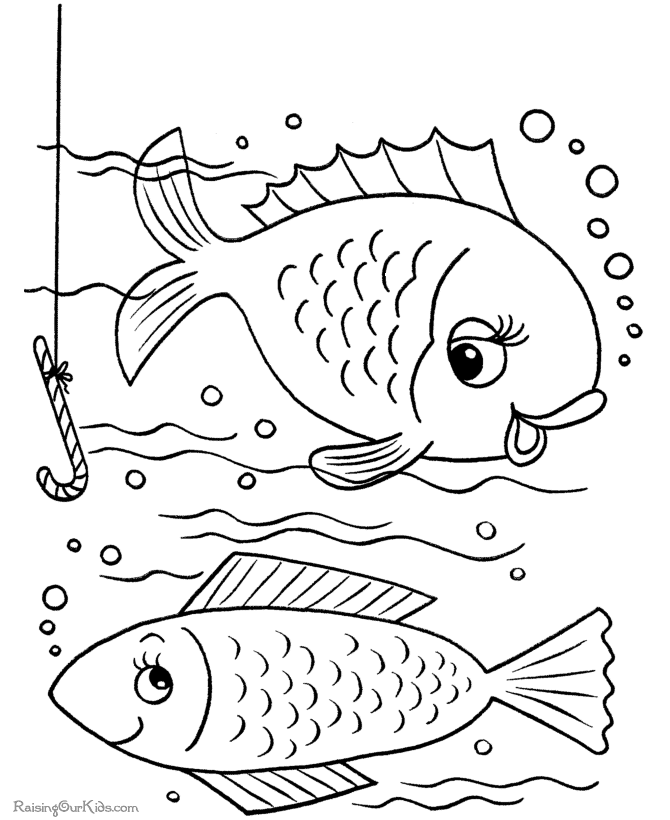 着色页: 鱼 (动物) #17167 - 免费可打印着色页