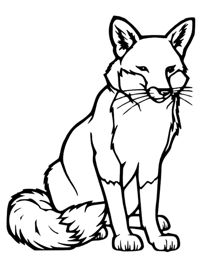 着色页: 狐狸 (动物) #14972 - 免费可打印着色页
