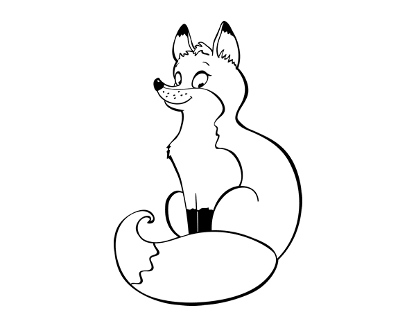 着色页: 狐狸 (动物) #15018 - 免费可打印着色页